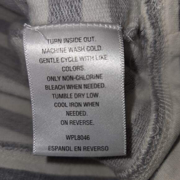 Style & Co Sport The Essential Sweatshirt Top Womens XL Gray Stripes Design - Picture 16 of 16